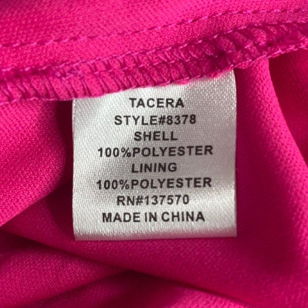 TACERA | NWOT Women's Fuchsia Lined Spaghetti Strap Maxi Dress | Size L - Picture 10 of 13